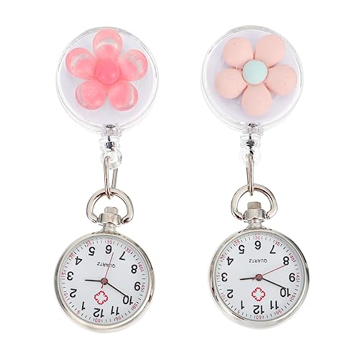Homoyoyo 2stücke Klappbare Krankenschwesteruhr Hängende Uhr Quarzwerk Arzt Taschenuhr von Homoyoyo