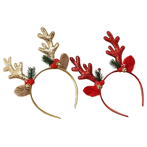 Homoyoyo 2stücke Rentiergeweih Stirnband Für Weihnachten Mit Gefälschten Beeren Weihnachts Haarband Party Accessoires Für Kostüm Und Dekoration von Homoyoyo
