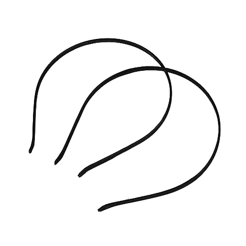 Homoyoyo 2stücke Haarbänder Mode Diy Haarreifen Handgefertigt Stirnbänder Stoffbezogen Für Frauen Männer Täglicher Gebrauch Haarband Schmuck Schwarz von Homoyoyo