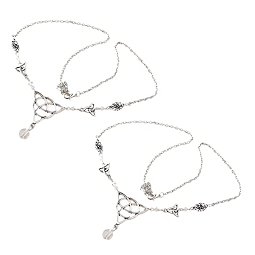 Homoyoyo 2stücke Teilige Legierung Kopf Kette Stilvolle Stirn Schmuck Stirnband Kette Für Hochzeit Party Und Festive Anlässe von Homoyoyo