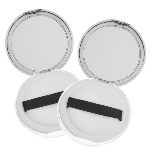 Homoyoyo 2Stücke Leere mit Puff Kompakter Makeup Pulverbehälter für Lose Kosmetikprodukte Tragbar und Auslaufsicher für Unterwegs von Homoyoyo