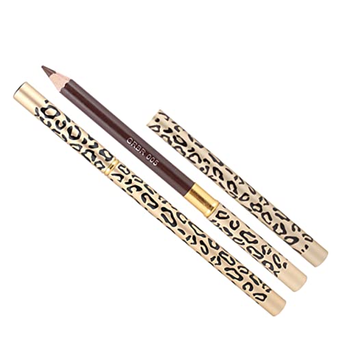 Homoyoyo Augenbrauenstift mit Pinsel Langlebiger Doppelköpfiger Augenbrauenstift in Leopard Design Wasserfest für Natürliche Augenbrauen für Make Up und Täglichen Gebrauch von Homoyoyo