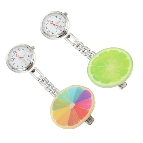 Homoyoyo 2stücke Leuchtende Brustuhren Krankenschwester-taschenuhren Mit Clip-Design Digitale Cartoon-Uhren Aus Hochwertigem Material von Homoyoyo