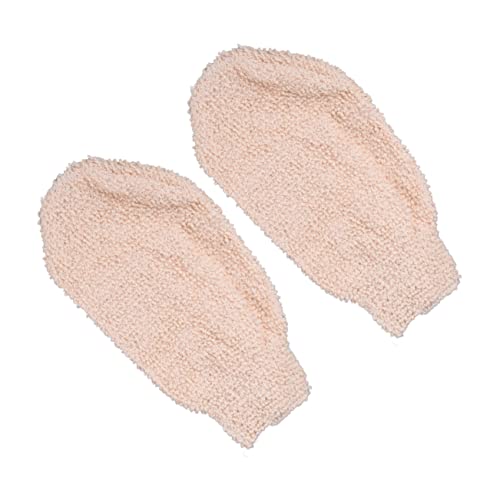 Homoyoyo 2Stücke Peelinghandschuhe für Körpermassage Hochwertige Badehandschuhe zur Sanften Hautpeeling Effektive Dusch und Badetücher für Beine Brust und Rücken von Homoyoyo