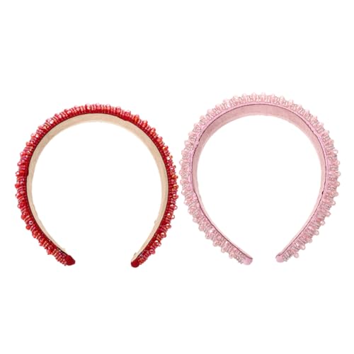 Homoyoyo 2Stücke Strass Haarschmuck Haarbänder Rot und für für Partys und Festivals Komfortabel und für Mutter Tochter von Homoyoyo
