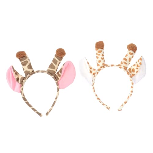 Homoyoyo 2er Set Giraffen-Stirnbänder - Niedliche Plüsch Haarreifen Mit Giraffenohren Für Weihnachten Und Halloween Partys Perfektes Accessoire Für Und Erwachsene von Homoyoyo