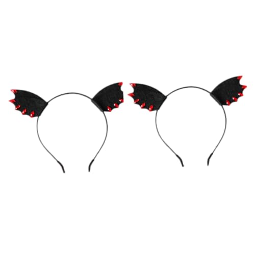 Homoyoyo 2stücke Halloween Stirnband Fledermaus Ohr Haarreif Haarband Halloween Accessoires Für Party Karneval Cosplay Kostüm Zubehör Für Junge Mädchen Und Erwachsene von Homoyoyo