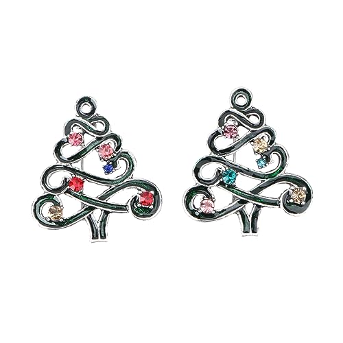 Homoyoyo 2er Set Weihnachtsbroschen - Strass Pins in Baum-Design Ideal Als Für Weihnachtsfeiern Festliche Accessoires Für von Homoyoyo