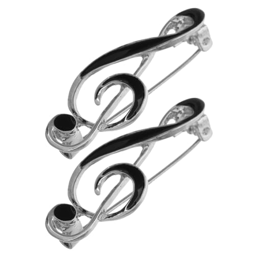 Homoyoyo 2 Stücke Musik Note Emaille Pin Brosche Revers Pin Für Männer Frauen Anzug Shirts Jacken Musik Schmuck von Homoyoyo