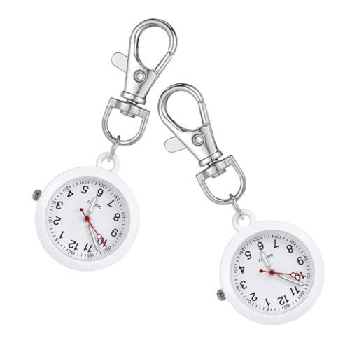 Homoyoyo 2stücke Quarz-taschenuhr Für Leichtes Design Mit Clip Praktische Fob-Uhr Für Ärzte Und Pflegekräfte Klassische Und Strapazierfähige Pflegeuhr Für Außeneinsatz von Homoyoyo