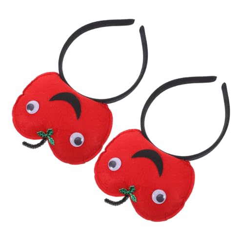 Homoyoyo 2stücke Apfel-fruchtstirnbänder Aus Polyester Für Partys Events Und Cosplay Lustiger Kopfschmuck Als Stirnband-dekor Für Themenpartys Und Foto-requisiten von Homoyoyo