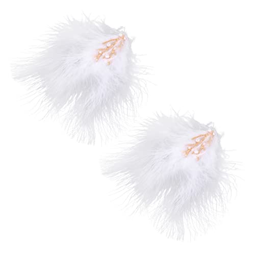 Homoyoyo 2stücke Feder Haarnadeln Für Mädchen Mädchen Haarspangen Feder Kopfschmuck Fascinator Haarspangen Haarklammer Einfach Zu Handhaben Schnell Dekorieren Feine Handarbeit Mit Perlen Un von Homoyoyo