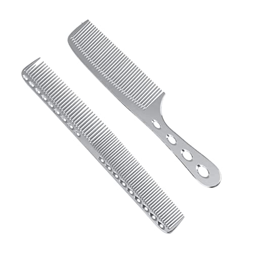 Homoyoyo 2stücke Gabelkamm Aus Edelstahl Für Männer Und Frauen Massagekamm Für Haarkamm Für Haarspray-gleichmäßigkeit Glatte Politur Kein Kratzen Der Kopfhaut von Homoyoyo