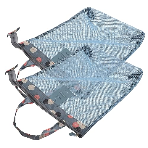 Homoyoyo 2stücke Mesh-Aufbewahrungstasche Für Reisen Kulturbeutel Für Kosmetika Und Toilettenartikel Tragbare Kleinigkeitentaschen Reise-netztaschen Für Handtücher Und Badeanzüge Make-up-TA von Homoyoyo