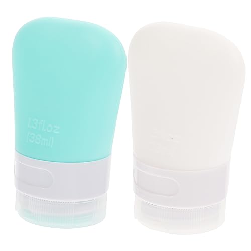Homoyoyo 2stücke Reise-lotion-flaschen Aus Silikon Wasserdichte Kosmetische Flaschen Für Shampoo Lotion Und Handcreme Für Reisen Und Unterwegs Milchweiß Und Lake von Homoyoyo