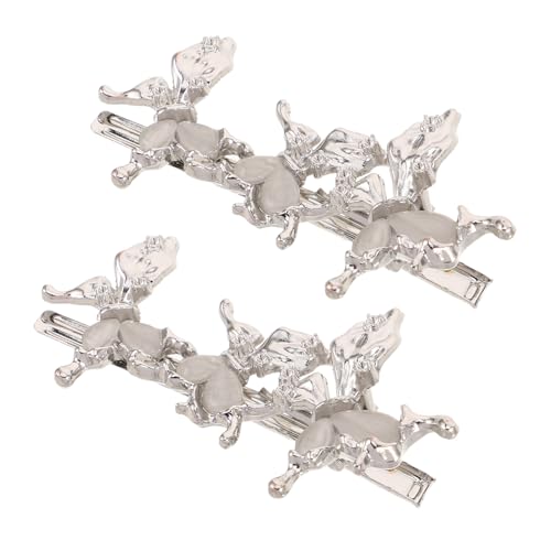 Homoyoyo 2stücke Schmetterlings-haarklammern Aus Metall Für Damen Im Französischen Stil Cymophane-optik Clips Für Frisuren Party Und Alltag von Homoyoyo