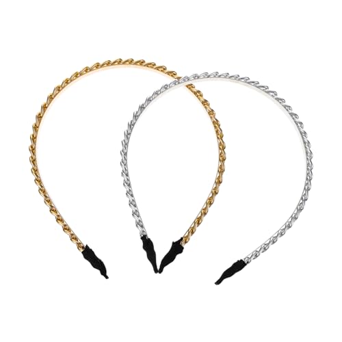 Homoyoyo 2stücke Stirnband Metall Mit Kette Für Damen Stilvolle Kopfbedeckung Ketten-stirnband Als Braut-haarschmuck Für Party Hochzeit Anlässe Superleicht Angenehm Zu Tragen Homoyoyo 2stücke Stirnband Metall Mit Kette Für Damen Stilvolle Kopfbedeckung Ketten-stirnband Als Braut-haarschmuck Für Party Hochzeit Anlässe Superleicht Angenehm Zu Tragen von Homoyoyo