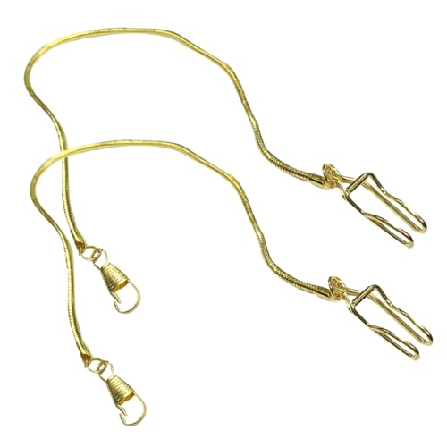 Homoyoyo 2stücke Uhrenkette Aus Metall Für Taschenuhr Ersatz-Kette Für Anhänger Herren-taschenuhrkette Minimalistisches Design Taschenuhrzubehör Robuste Konstruktion Glatte Oberfläche von Homoyoyo