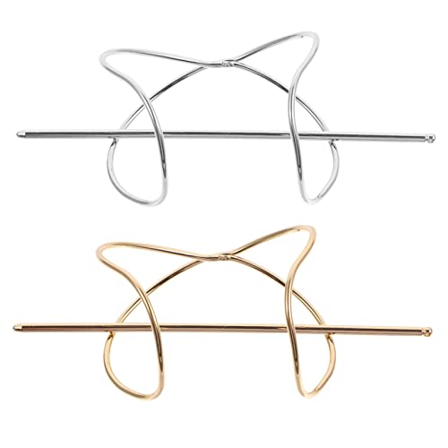 Homoyoyo 2stücke Vintage Haarnadel Metall Haarklammer Für Dutt Haar-accessoires Für Frauen Für Lockiges Glattes Und Welliges Haar Langlebig Und Leicht von Homoyoyo
