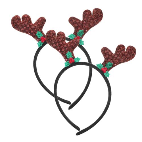 Homoyoyo 2stücke Weihnachts Haarreif Festlicher Kopfschmuck Für Junge Mädchen Und Erwachsene Leicht Und Angenehm Für Weihnachtsfeiern Und Bühnenauftritte von Homoyoyo