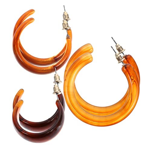 Homoyoyo 3 Paar Minimalistische Creolen Ohrringe – Geometrische Ohrschmuck Für Teenager - Leicht Und - Ideal Für Den Täglichen Gebrauch Oder Besondere Anlässe von Homoyoyo