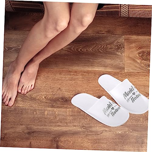 Homoyoyo 3 Paare Einweg Hausschuhe Brautjungfer Hochzeitsschlappen Leicht Tragbar für Party Pyjama Feier Gästeschuhe Hotel Spa Nutzung von Homoyoyo
