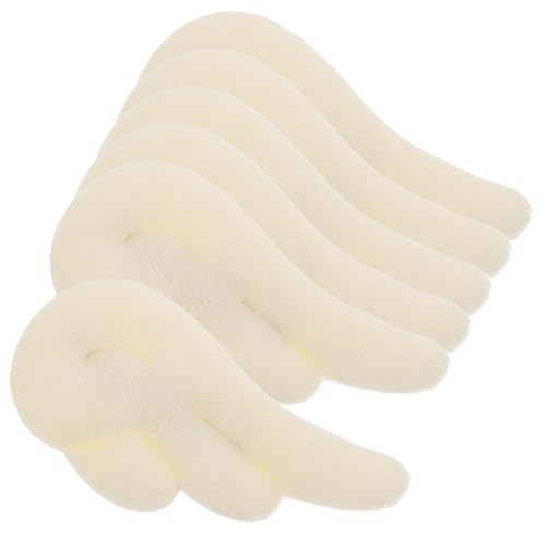 Homoyoyo 3 Paare Flügel Haarklammern aus Leder Niedliche Haarspangen für Mädchen Umweltfreundlicher Haarschmuck Weiße Engelsflügel Muster Geeignet für Partys Geburtstage Alltag und von Homoyoyo