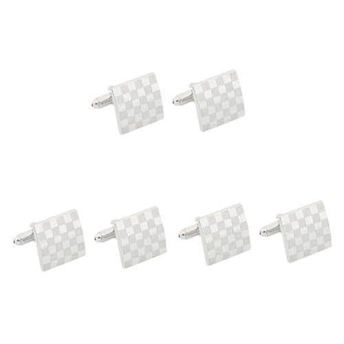 Homoyoyo 3 Paare Manschettenknöpfe Herren Klassisch Stilvolles Accessoire für Anzüge für Hochzeiten Geschäftsanlässe Langlebig Elegant Perfektes für Männer von Homoyoyo