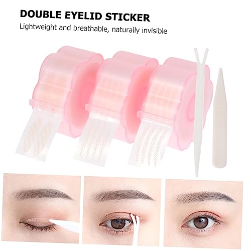 Homoyoyo 3 Rollen Mesh Spitzen Doppel Augenlid Tape Unsichtbar Hautfarben Leicht Wasserfest Schweißbeständig für Natürliches Augenlid Lifting bei Frauen und Mädchen von Homoyoyo