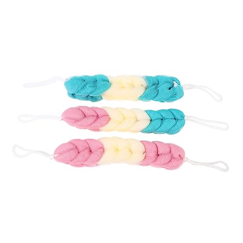 Homoyoyo 3 STÜCKE Teiliges Doppelseitiges Peeling Duschtuch für Erwachsene Langes Badehandtuch mit Starkem Reinigungseffekt Weiches Umweltfreundliches Material für Gründliches von Homoyoyo