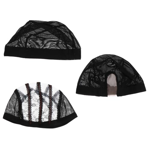 Homoyoyo 3 STÜCKE Teiliges U förmiges Elastisches Perückennetz Netzkappe Atmungsaktiv für Damen und Herren Wiederverwendbar Praktisch für Alltag und Besondere Anlässe von Homoyoyo