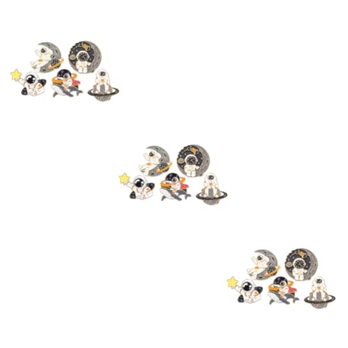 Homoyoyo 3 Sätze Cartoon Astronaut Broschen Metall Anstecknadeln Für Kleidung Rucksäcke Taschen Niedliches Design Für Erwachsene Accessoires Für Jacken Mützen 5 Stück * 3 von Homoyoyo