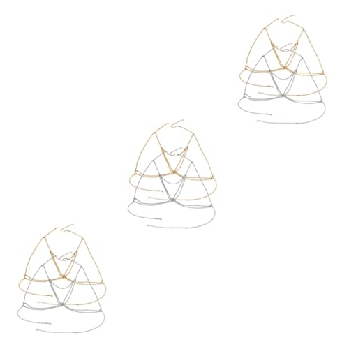 Homoyoyo 3 Sätze Glitzernde Bauchketten Verstellbare Körperketten Schmuck Für Frauen Rhinestone Chains Für Festivals Partys Nachtclubs 2 Stück * 3 von Homoyoyo