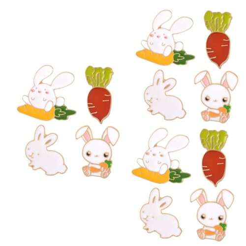 Homoyoyo 3 Sätze Kawaii Karottenkaninchen Brosche Kreativer Öl Karotten Anstecker Für Damen Stilvolle Kleidung Deko Für Pullover Kleider Accessoires 4 Stücke * 3 von Homoyoyo