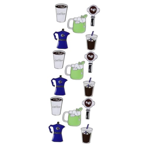 Homoyoyo 3 Sätze Teiliges Kaffeetassen Brosche Kreative Emaille Anstecknadel Für Kleidung Rucksack Hüte Dekorative Pins Für Einzigartige Ihrem Outfit 5 Stück * 3 von Homoyoyo