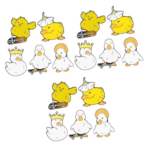 Homoyoyo 3 Sets Entenbrosche Spielzeugfrosch Anstecknadel Für Männer Anstecknadel Ente Plüschhalter Entennadel Tierentennadel Bauernhoftier Button Pins Cartoon von Homoyoyo