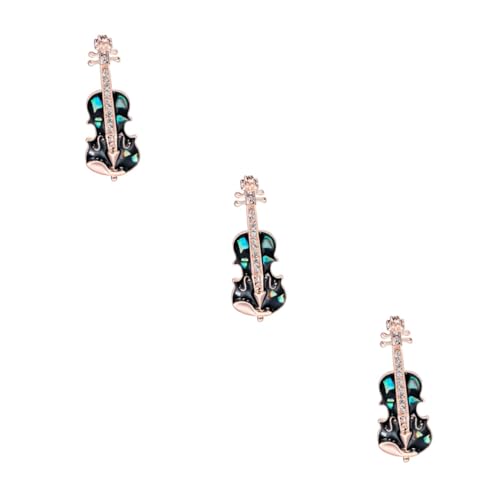 Homoyoyo 3 Stck. Retro Violin Brosche für Kleidung Eleganter Emaille Anstecker Schimmerndem Design für Taschen Mäntel Accessoires Täglichen Gebrauch von Homoyoyo
