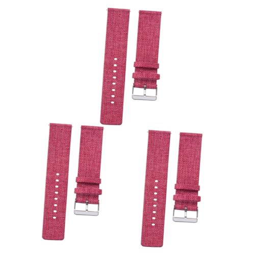 Homoyoyo 3 Stk Nylon-armband Uhrenarmband Betrachten Uhrenarmbänder Bands Segeltuchuhr Bänder Für Männer Nylonband Gurt Damen Schnellspannband Nylonuhr Intelligent Zubehör Rot von Homoyoyo