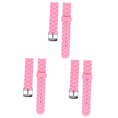 Homoyoyo 3 Stk Armband bonbonfarbene Riemen Frauenbands Damenriemen Ersatz-Uhrenarmbänder bequeme Uhr vermissen betrachten damenuhr Bandriemen für Frauen Mode Gurt Zubehör Fräulein Rosa von Homoyoyo