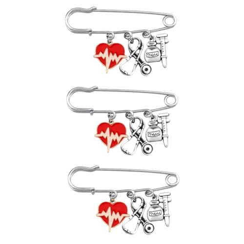 Homoyoyo 3stücke Brosche Für Damen Herzform Anstecknadel Für Kleidung Schals Und Hüte Langlebig Und Leicht Perfektes Für Und Ärzte Homoyoyo 3stücke Brosche Für Damen Herzform Anstecknadel Für Kleidung Schals Und Hüte Langlebig Und Leicht Perfektes Für Und Ärzte von Homoyoyo