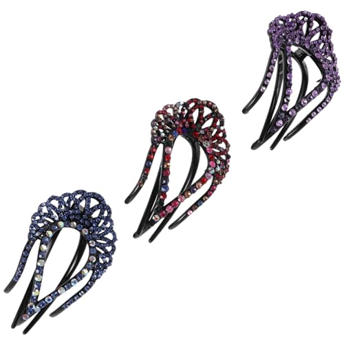 Homoyoyo 3 Stück Funkelnde Haarspangen für Hochsteckfrisuren Accessoires für Mütter Brautschmuck mit Kristallen von Homoyoyo