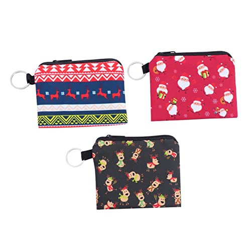Homoyoyo 3 Stück Geldbörse Für Weihnachtsmünzen Mini Beutel Karte Kleine Taschen Für Die Handtasche Geldbörsen Schreibwaren Brieftaschen Kleine Durchsichtige Geldbörse Artikel Plüsch Metall von Homoyoyo