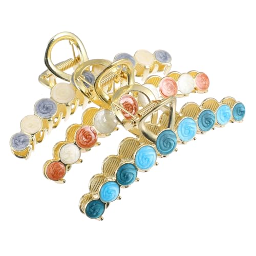 Homoyoyo 3 Stück Große Haarklammern Damen Haarspangen mit Fester Fixierung Komfortable Zahnung Stilvoller Haarschmuck für Dickes Haar Alltag und Styling Zufällige Farbe Zufällige Farbe von Homoyoyo