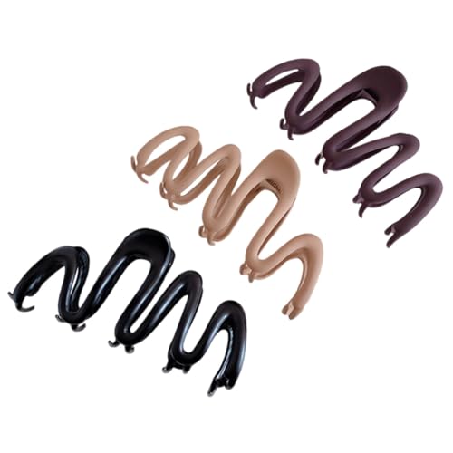Homoyoyo 3 Stück Große Haarklammern für Frauen Wellenförmig Haarklammern für Dünnes und Dickes Haar Fester Griff Schonend Vielseitig Einsetzbar Für Alltag und Festliche Anlässe von Homoyoyo