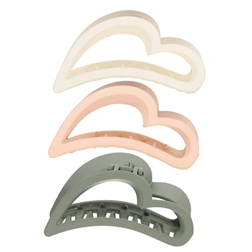 Homoyoyo 3 Stück Herz Haarklammer Für Frauen Große Haarklammern Für Dickes Haar Rutschfestes Haarzubehör in Beige Grün Und Rosa Für Partys Und Alltag Komfortable Und Stilvolle von Homoyoyo