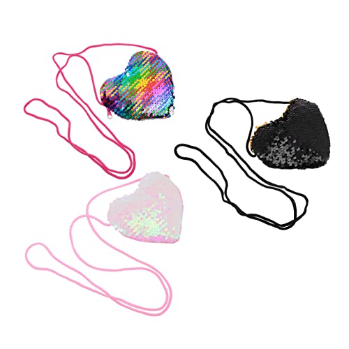 Homoyoyo 3stücke Herzförmige Geldbörsen Mit Lanyard Praktische Und Bequeme Umhängetaschen Für Münzen Und Kleinigkeiten Für Farben Zufällig von Homoyoyo