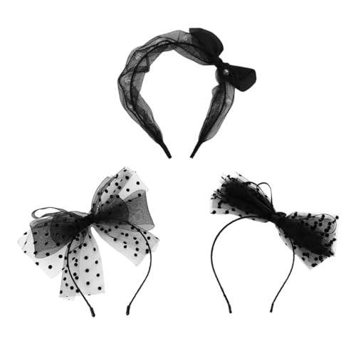 Homoyoyo 3 Stück Lace Knot Haarband für Mädchen Haarschmuck für Partys Cosplay und Tägliche Nutzung aus Langlebigem Spitzenmaterial Leicht und Bequem von Homoyoyo