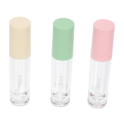 Homoyoyo 3 Stück Leere Lippenpflege Fläschchen Transparente Nachfüllbare Lip Gloss Tubes Leicht Kompakt Wiederverwendbar Geeignet für Make Up Proben und Reisen Zufällige Zufällige Farbe von Homoyoyo