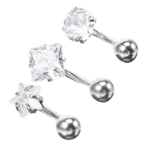 Homoyoyo 3 Stück Nabelring-set Ringe Für Frauen Bauch Nabelring Aus Edelstein Durchdringende Nabelringe Nabel Schmuck Körperpiercing-schmuck Körperschmuck Aus Strass Zirkon Homoyoyo 3 Stück Nabelring-set Ringe Für Frauen Bauch Nabelring Aus Edelstein Durchdringende Nabelringe Nabel Schmuck Körperpiercing-schmuck Körperschmuck Aus Strass Zirkon von Homoyoyo