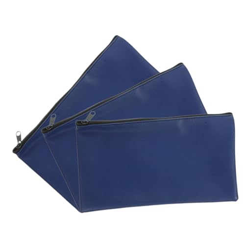 Homoyoyo 3 Stück PU Leder Geldbeutel Teiliges mit Reißverschluss Robuste Aufbewahrungstaschen für Bargeld Schecks Belege Vielseitige Banktaschen für Reise Shopping und Geschäft von Homoyoyo